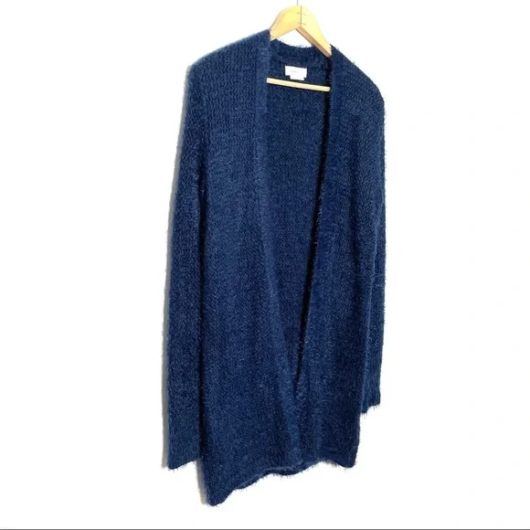 Lovers + FriendsNavy Ferrara Eyelash Open Cardigan Duster